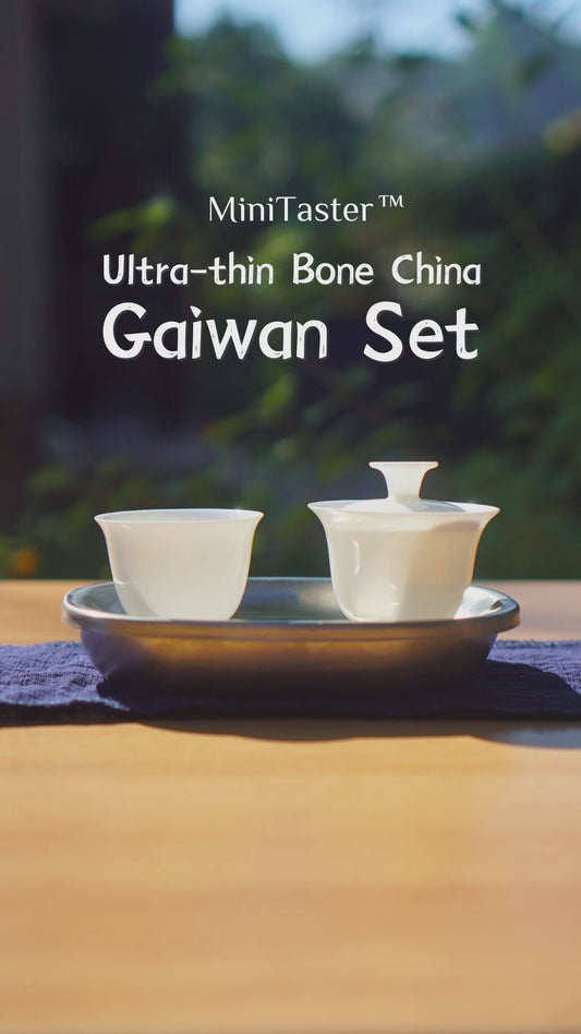 MiniTaster™-Bone China Gaiwan Set