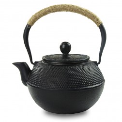 Cast Iron Kettle-High-temperature Oxidation Coating Inside-Dotted Pearl