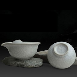 Mr.Zhang-Ru Kiln Quick Tea Set-Lotus Leaf-Moonlight White