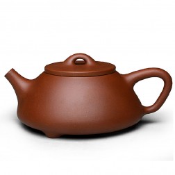 Zi Sha-Di Cao Qing Purple Clay Tea Pot-350ML-Stone Gourd Ladle-G
